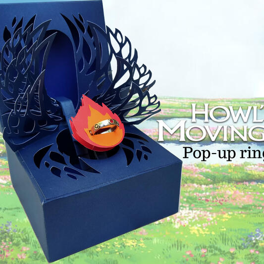 DIY Pop-Up Ring Box Inspired by Studio Ghibli's "Howl's Moving Castle"