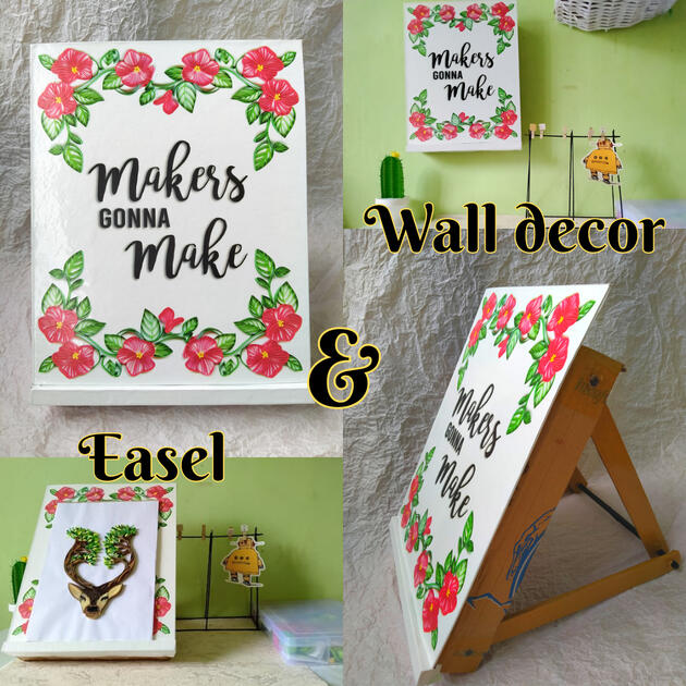 Tabletop easel and wall decor